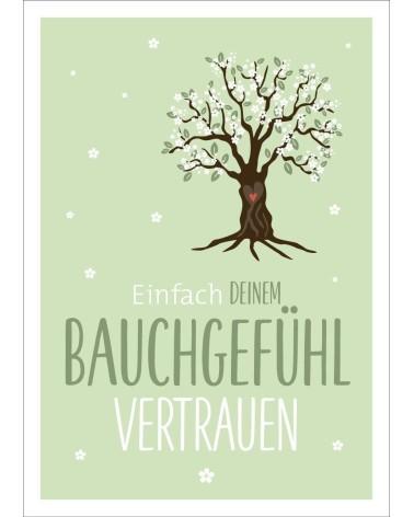 Postkarte & Spruchkarte "Bauchgefühl"
