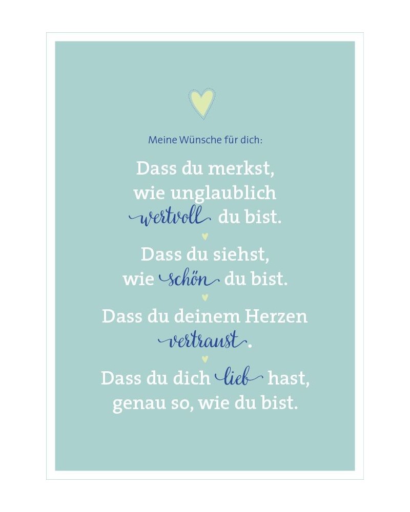 Postkarte & Spruchkarte "Wünsche"