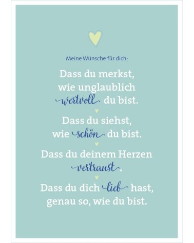 Postkarte & Spruchkarte "Wünsche"