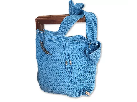 Ledertasche & Häckeltasche |Nappaleder | von Hand Schweiz